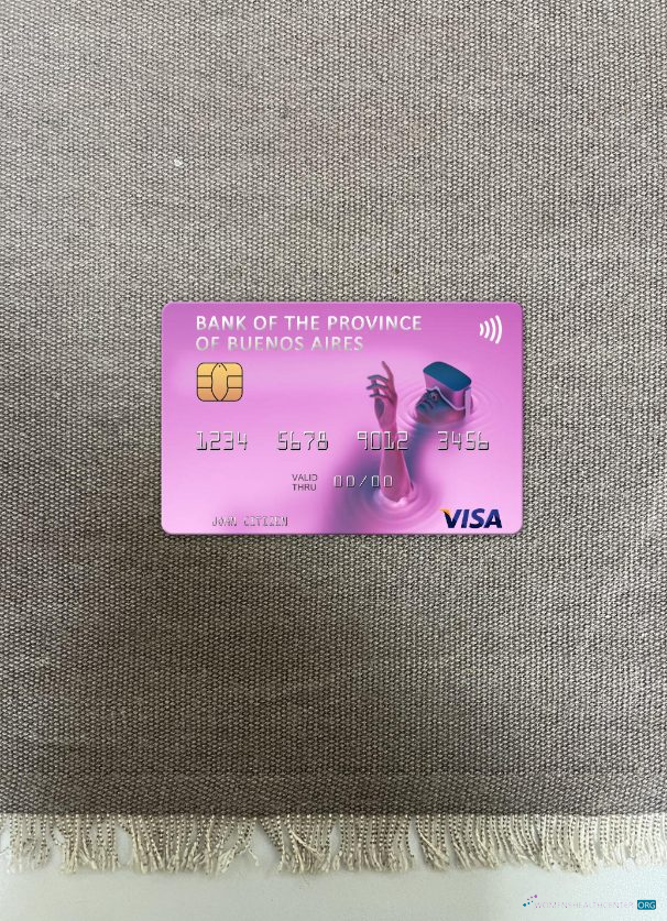 Download Argentina Bank of the Province of Buenos Aires visa card photolook front Photoshop template